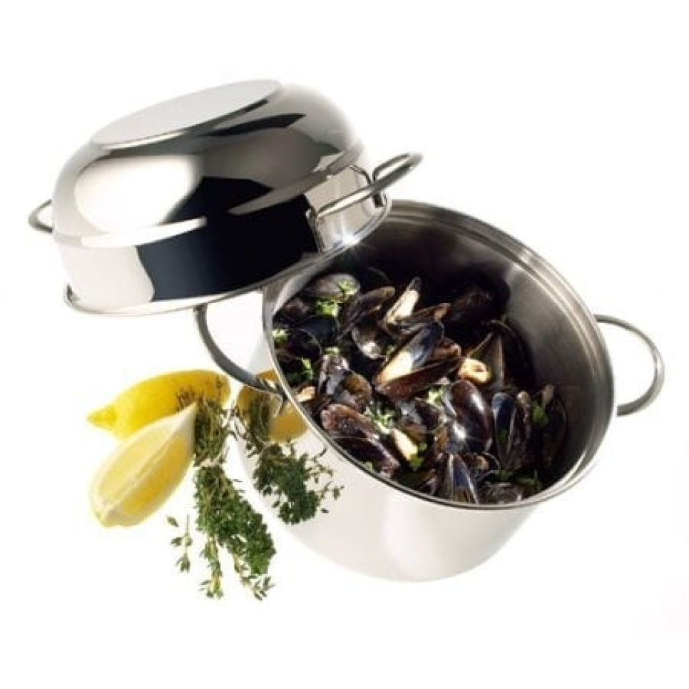 Poêle à moules, 20 cm 3 litres, Resto - Demeyere dans le groupe Cuisine / Casseroles et poêles / Casseroles l\'adresse The Kitchen Lab (1418-13431)