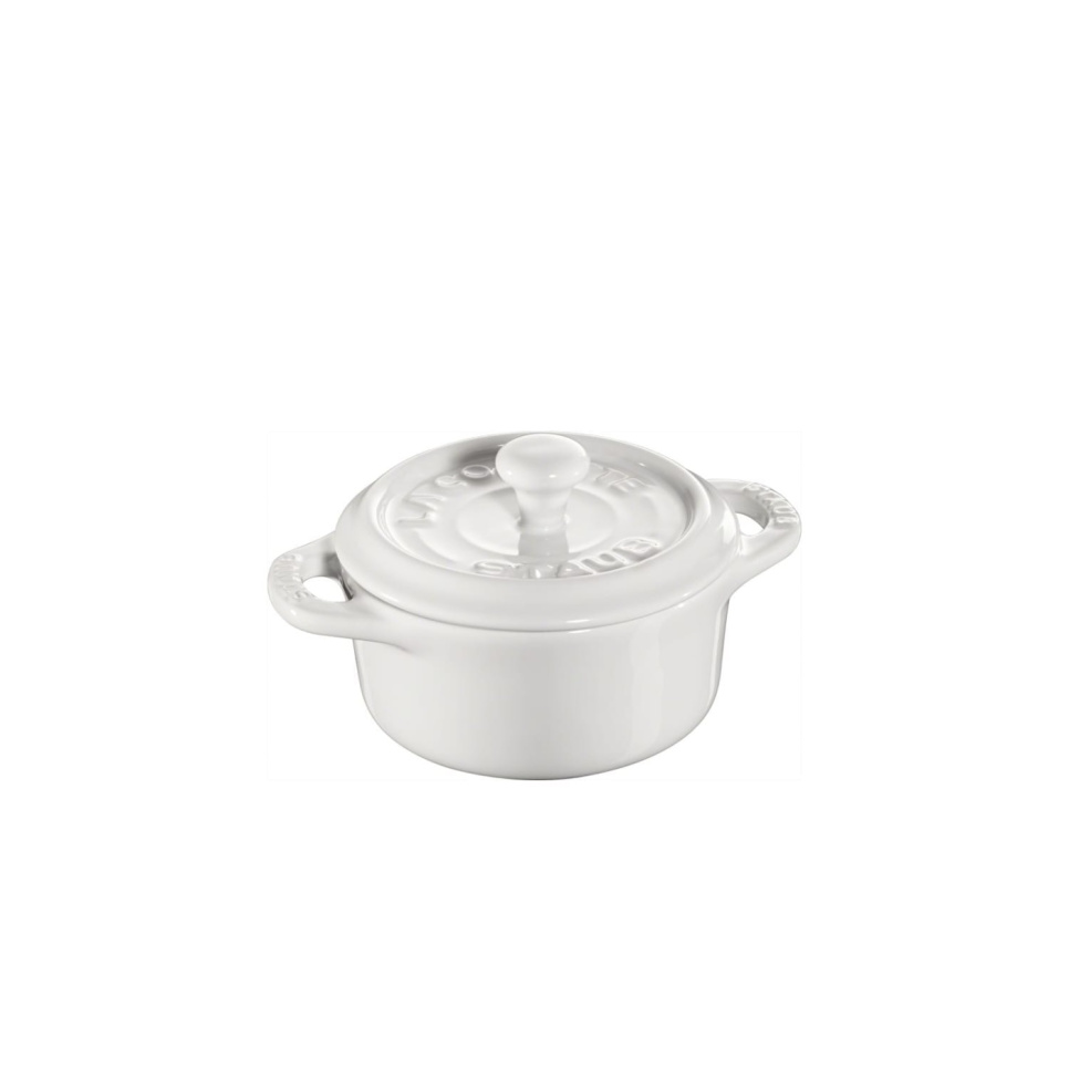 Mini pot en grès, 10 cm, Blanc - Staub dans le groupe Cuisine / Casseroles et poêles / Casseroles l\'adresse The Kitchen Lab (1418-13523)