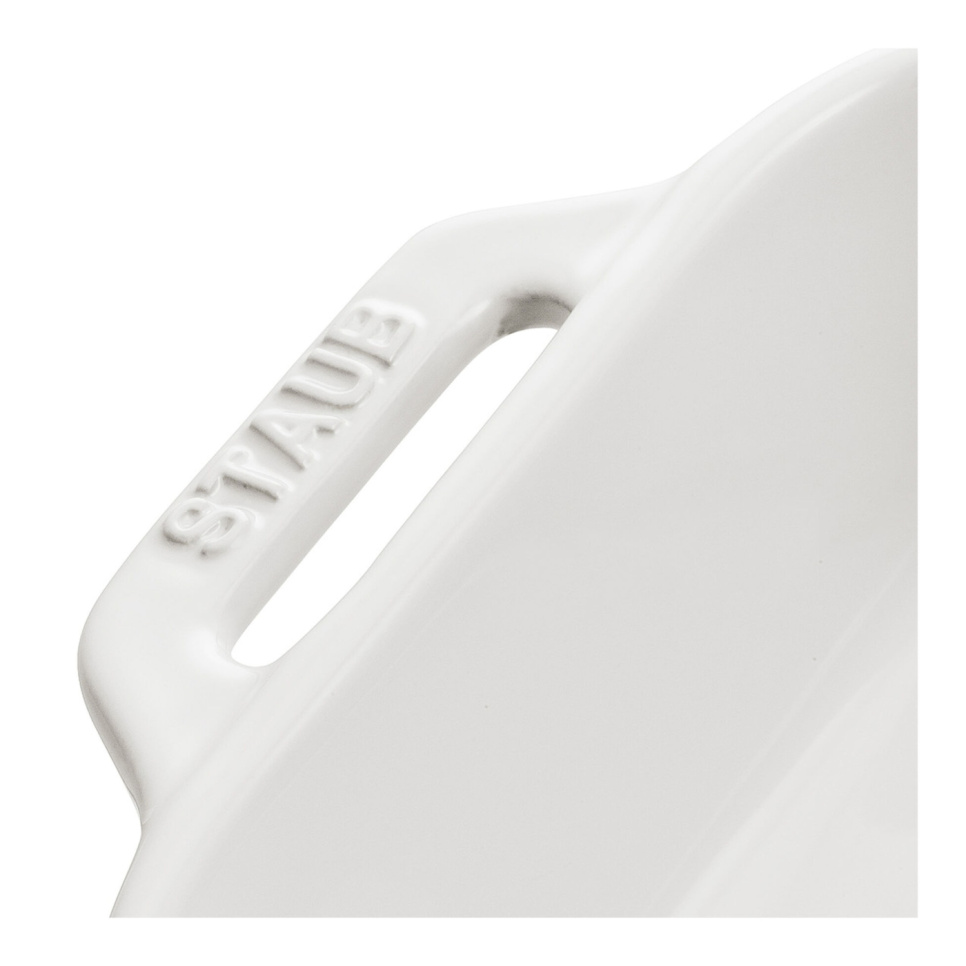 Rechteckige Form, weiß - Staub - 34 x 24 cm