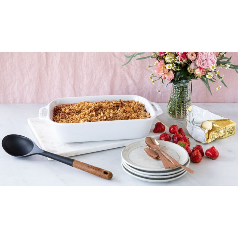 Rechteckige Form, weiß - Staub - 34 x 24 cm