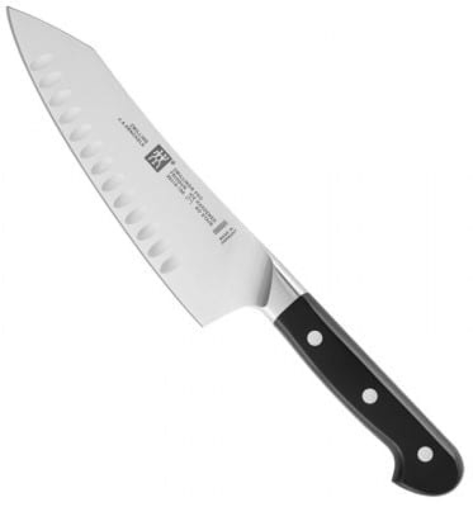 Rocking Santoku knife, Fluted edge 18 cm - Zwilling Pro in the group Cooking / Kitchen knives / Santoku knives at KitchenLab (1418-14081)