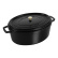 Ovaler Gusseisentopf, Schwarz - Staub