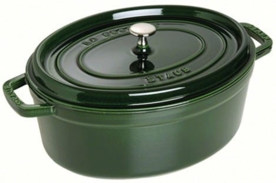 Oval cast iron pan, Green - Staub in the group Cooking / Pots & Pans / Pots at KitchenLab (1418-17426)