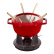 Fonduetopf, Rot, 20 cm - Staub