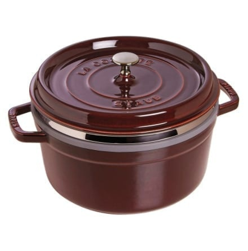 cast iron pan with steam insert, 26 cm, 5.2 litres, Grenadine - Staub in the group Cooking / Pots & Pans / Pots at KitchenLab (1418-20023)