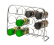 Étagère à épices Pise, espace pour 12 bocaux