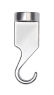 Aluminum hook for ceiling and wall hangers