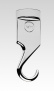Chromed hook for ceiling and wall hangers