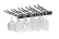 Glass hanger for wall mounting, Metro Bar - Hahn