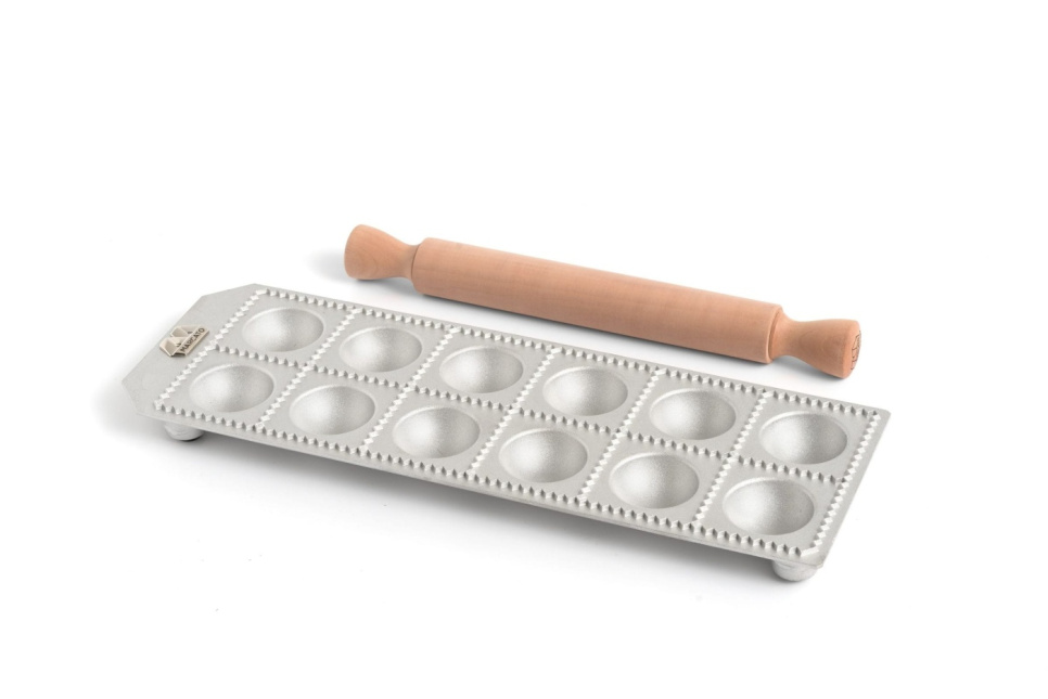 Assiette à raviolis, 12 grands raviolis ronds, Agnolotti - Marcato dans le groupe Électroménager / Autre Électroménager / Machines à pâtes l\'adresse The Kitchen Lab (1422-23819)
