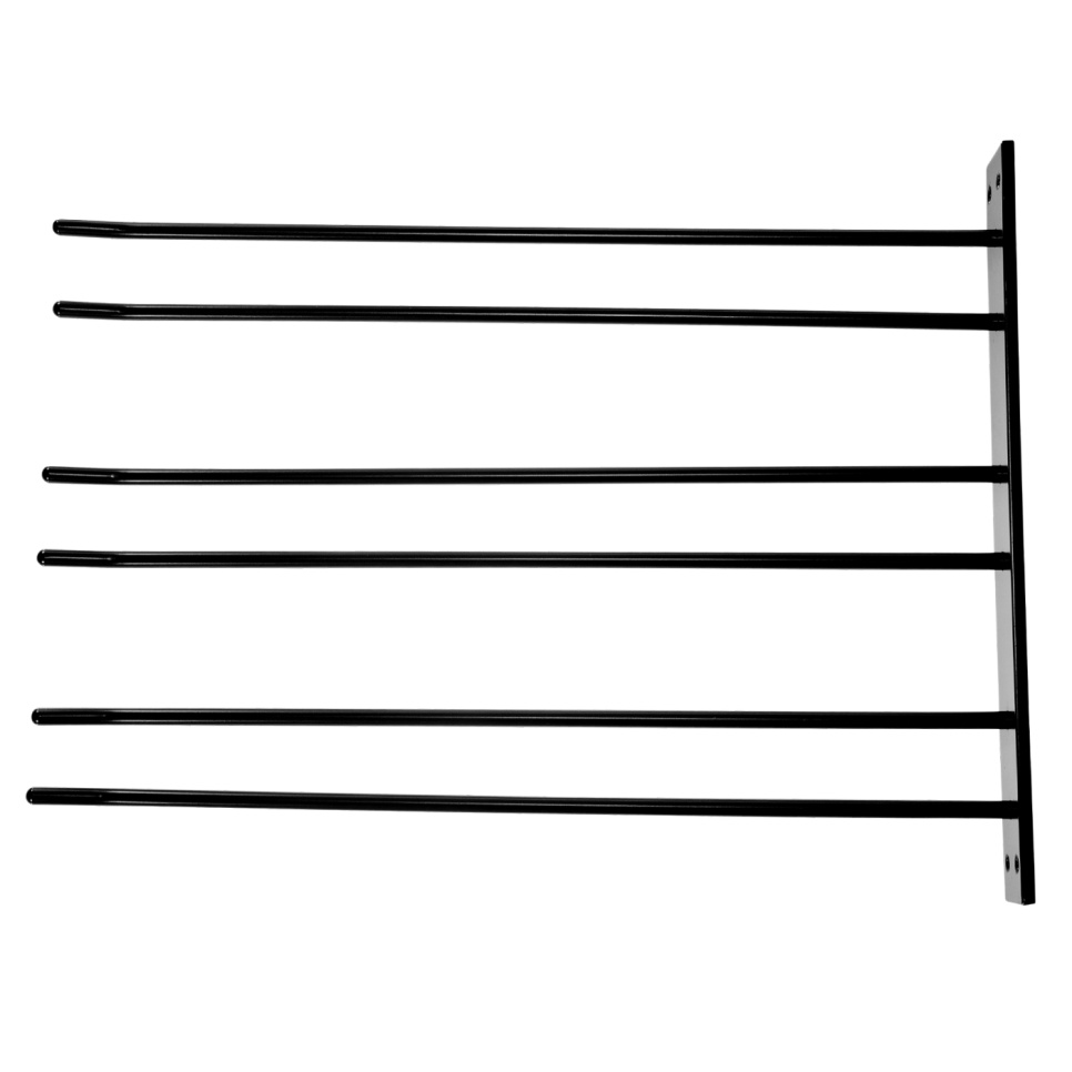 Glass hanger for wall mounting - black, 12 pcs glass - Hippie de Luxe