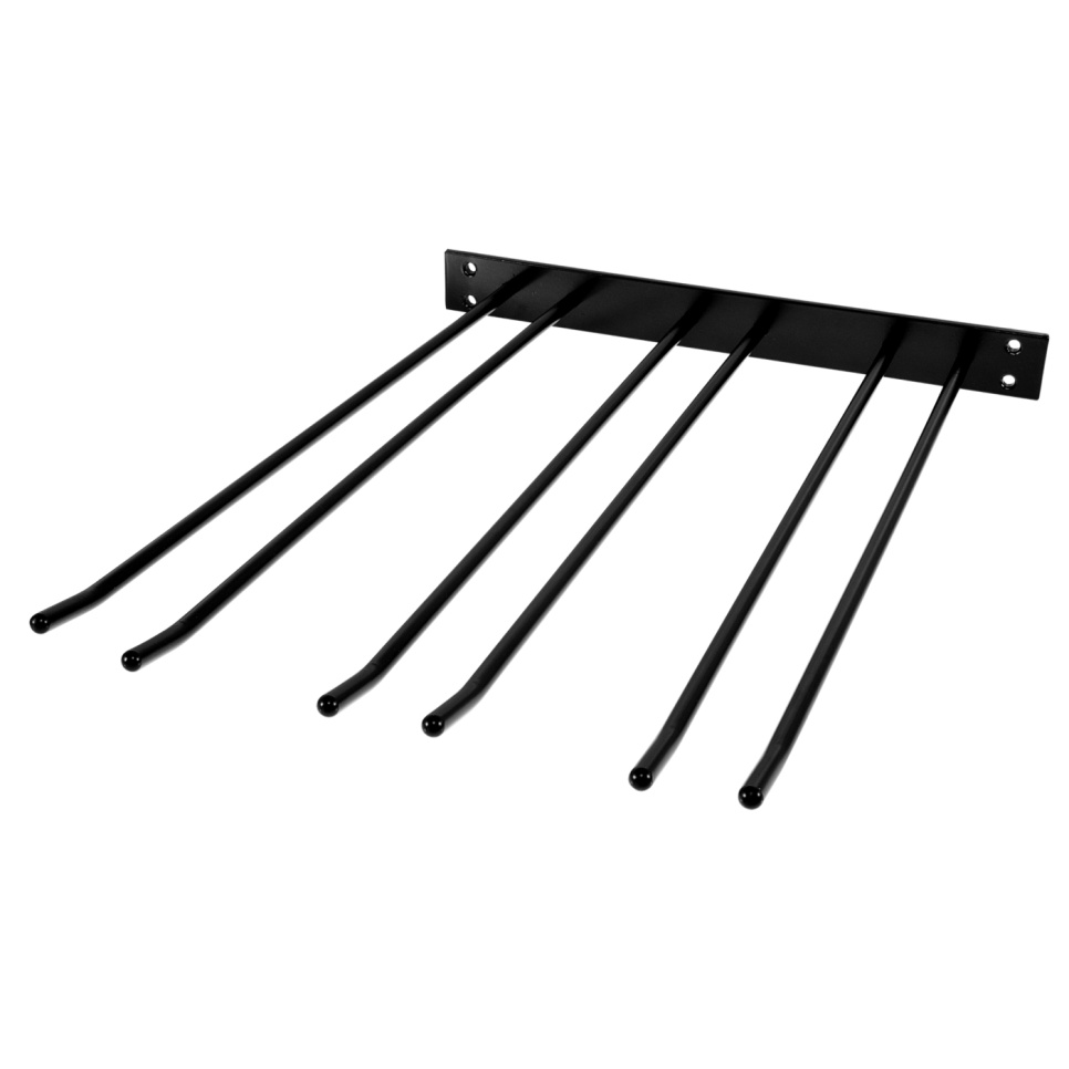 Glass hanger for wall mounting - black, 12 pcs glass - Hippie de Luxe