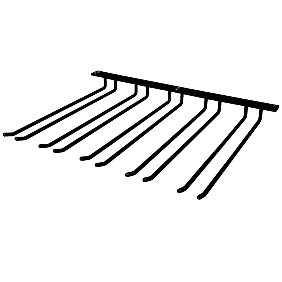 Glass hangers for wall mounting - silver, 20 glasses - Hippie de Luxe