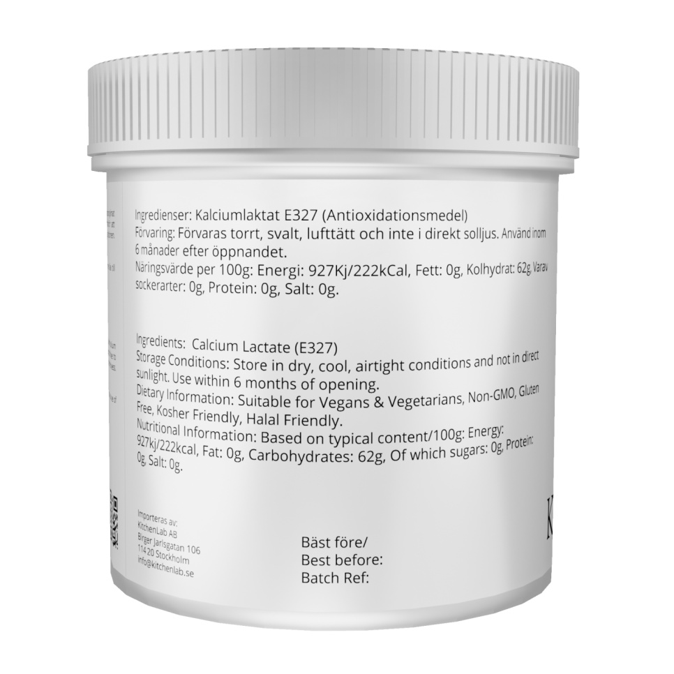 Calcium lactate (E327) - The Kitchen Lab