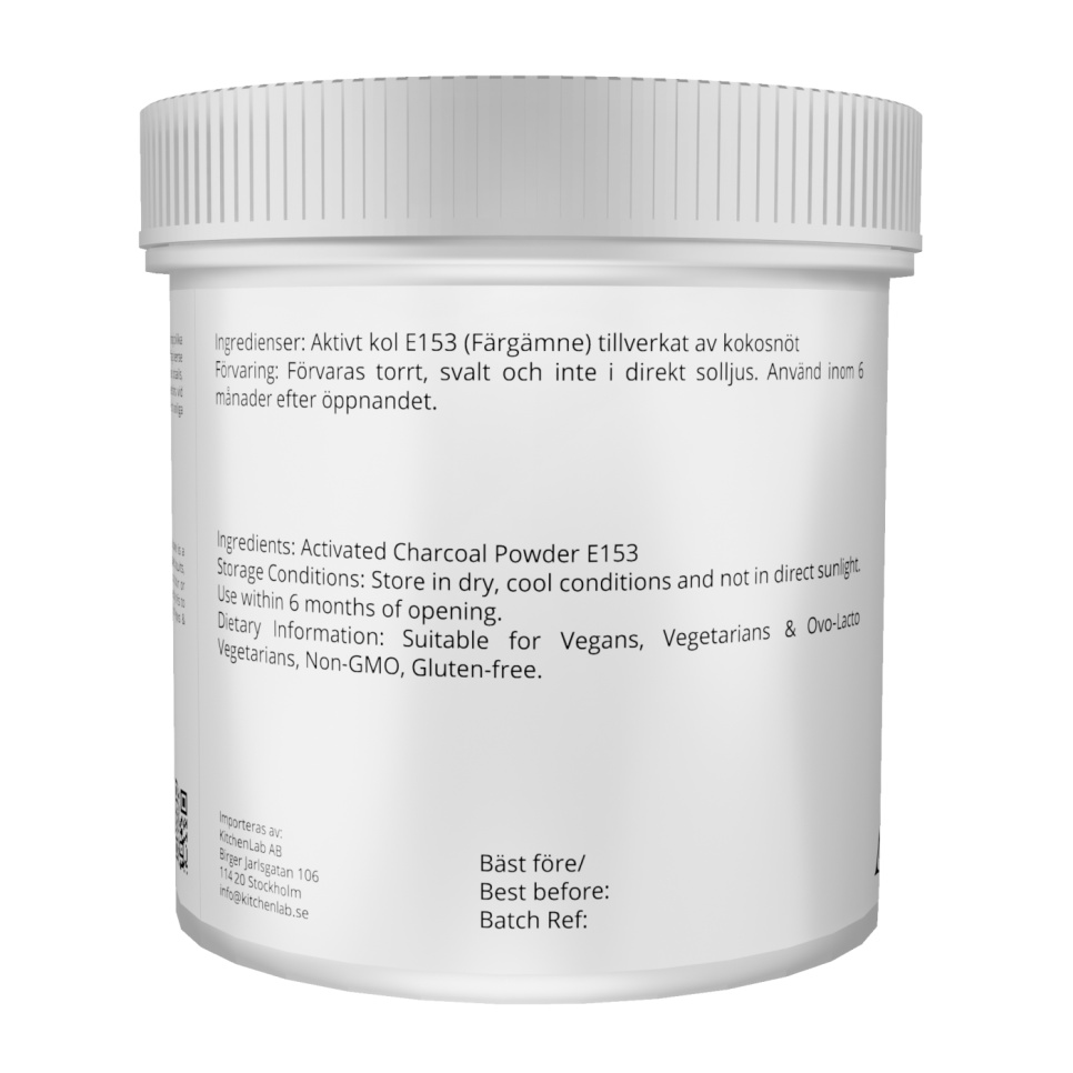 Activated carbon powder (E153) - The Kitchen Lab