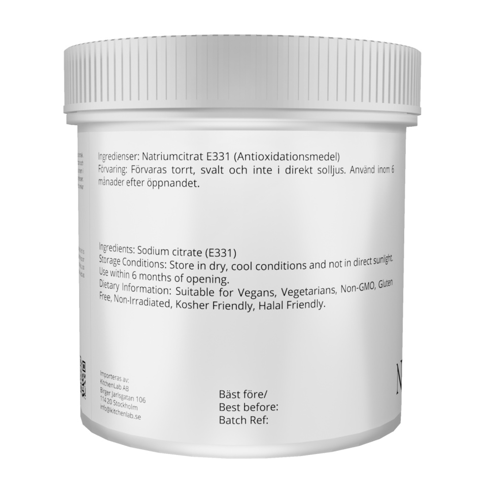 Sodium citrate (E331) - The Kitchen Lab