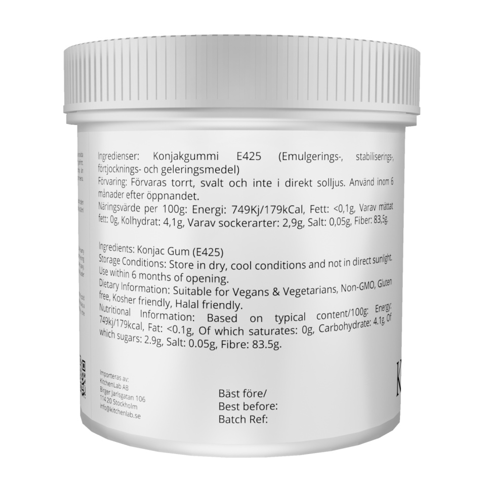 Gomme de konjac (E425) - The Kitchen Lab - 100 g