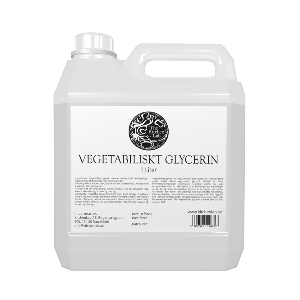 Vegetable Glycerin - The Kitchen Lab in the group Cooking / Molecular cooking / Molecular ingredients at KitchenLab (1429-27831)