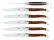 Six knives, Tuja handle, polished, Tradition - Forge de Laguiole