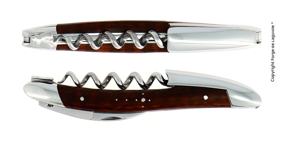 Snakewood sommelier knife, polished, Tradition - Forge de Laguiole in the group Bar & Wine / Wine accessories / Sommelier Knives & Bottle Openers at KitchenLab (1446-14498)