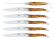 Six knives, En handle, polished, Tradition - Forge de Laguiole