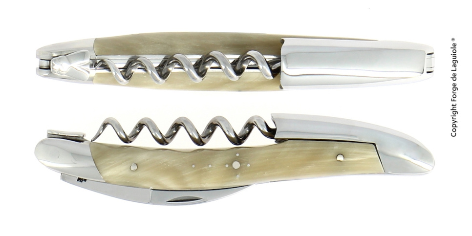 Bright Horn Sommelier Knife, polished, Tradition - Forge de Laguiole in the group Bar & Wine / Wine accessories / Sommelier Knives & Bottle Openers at KitchenLab (1446-24422)