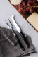 Cheese set, Dark Horn handle, polished, Tradition - Forge de Laguiole