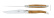 Two knives, Olive wood handle, polished, Tradition - Forge de Laguiole