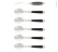 Six dessert spoons, Ebony handles, polished, Tradition - Forge de Laguiole
