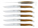 Sechs Messer, Pistage Griff, poliert, Tradition - Forge de Laguiole