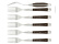 Six forks, Petrified oak bark handle, polished, Tradition - Forge de Laguiole