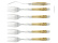 Six forks, Birch handle, polished, Tradition - Forge de Laguiole
