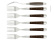 Six forks, Petrified Oak handle, polished, Tradition - Forge de Laguiole