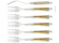 Six forks, Bright Horn handle, polished, Tradition - Forge de Laguiole