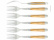 Six forks, Olive wood handle, polished, Tradition - Forge de Laguiole