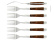 Six forks, Snakewood handle, polished, Tradition - Forge de Laguiole