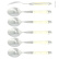 Six spoons, bone handle, polished, Tradition - Forge de Laguiole