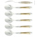 Six spoons, Bright Horn handle, polished, Tradition - Forge de Laguiole