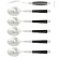 Six spoons, Dark Horn handle, polished, Tradition - Forge de Laguiole