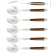 Six spoons, Walnut handle, polished, Tradition - Forge de Laguiole