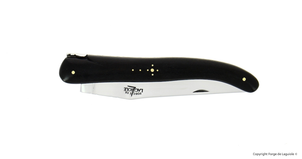 Carving set 21 cm, Ebony handle, folding, Signature - Forge de Laguiole