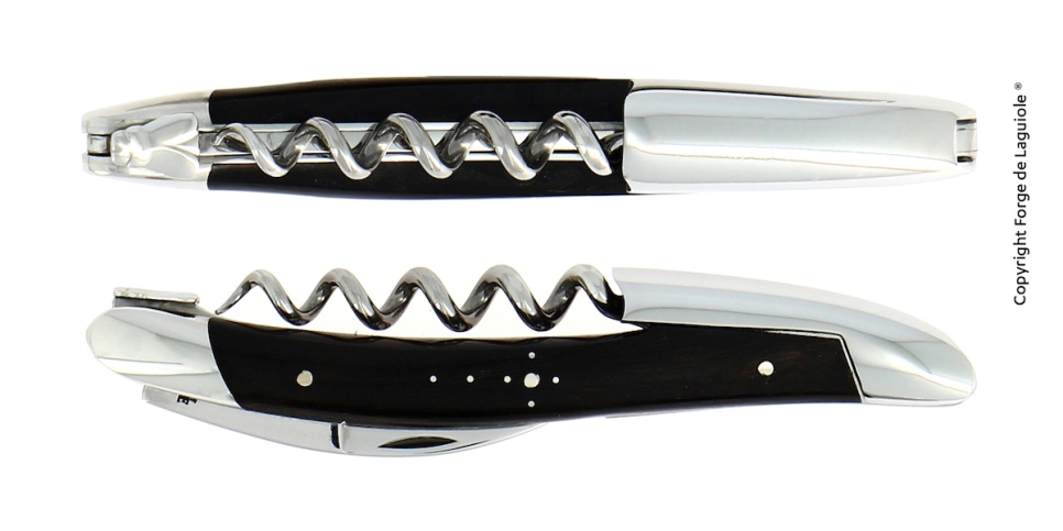 Ebony sommelier knife, polished, Tradition - Forge de Laguiole in the group Bar & Wine / Wine accessories / Sommelier Knives & Bottle Openers at KitchenLab (1446-32961)