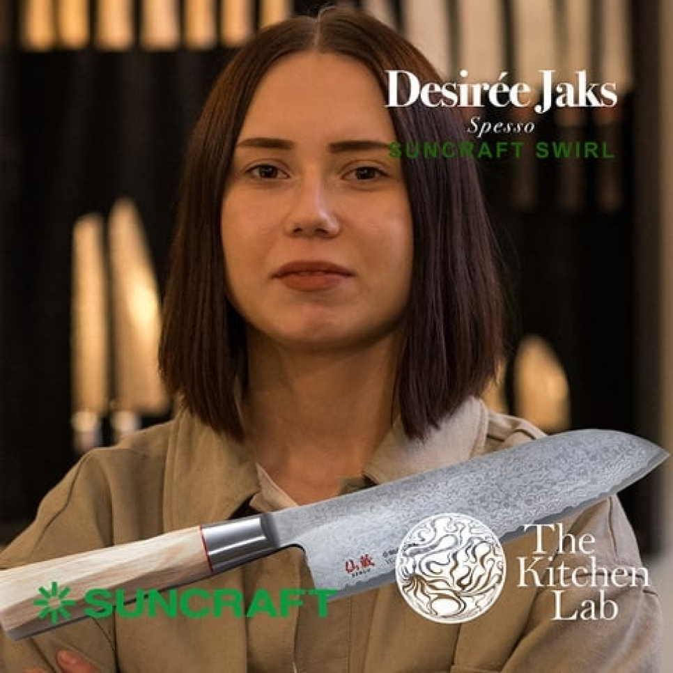 Small santoku, 14.3 cm - Suncraft Swirl