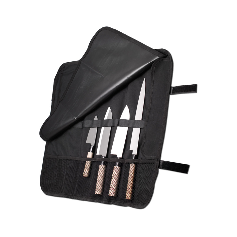 Knife roll in leather