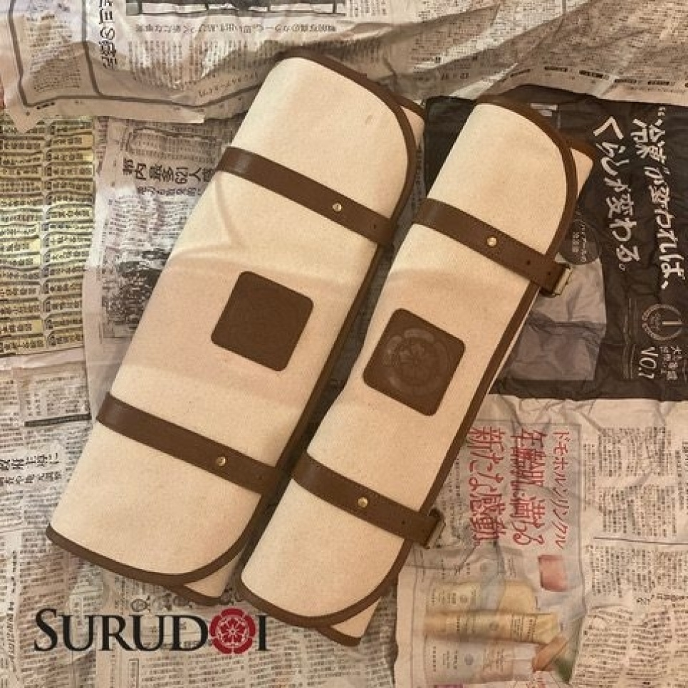 Knife roll in canvas - Surudoi in the group Cooking / Kitchen knives / Knife storage / Knife rolls at KitchenLab (1450-25566)