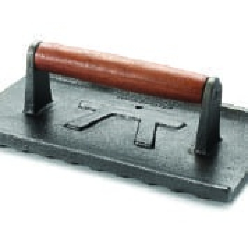 Roasting weight and Barbecue press in cast iron, rectangular in the group Barbecues, Stoves & Ovens / Barbecue accessories / Other barbecue accessories at KitchenLab (1451-12766)