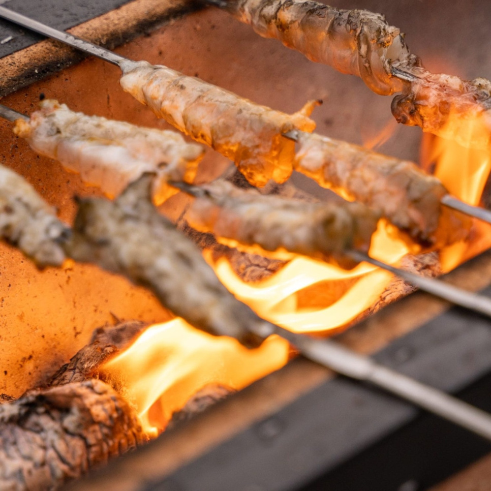 Barbecue skewers, flat, 30 cm, 12-pack - Outset