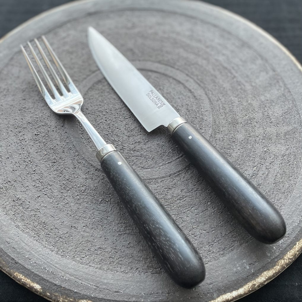 Knife & Fork, Ebony - Pallarès in the group Table setting / Cutlery / The cutlery at KitchenLab (1451-25218)