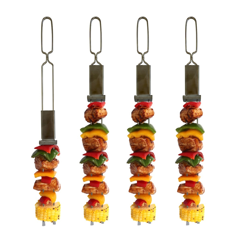 Double barbecue skewers, 4-pack - Outset in the group Barbecues, Stoves & Ovens / Barbecue accessories / Barbecue skewer at KitchenLab (1451-27809)