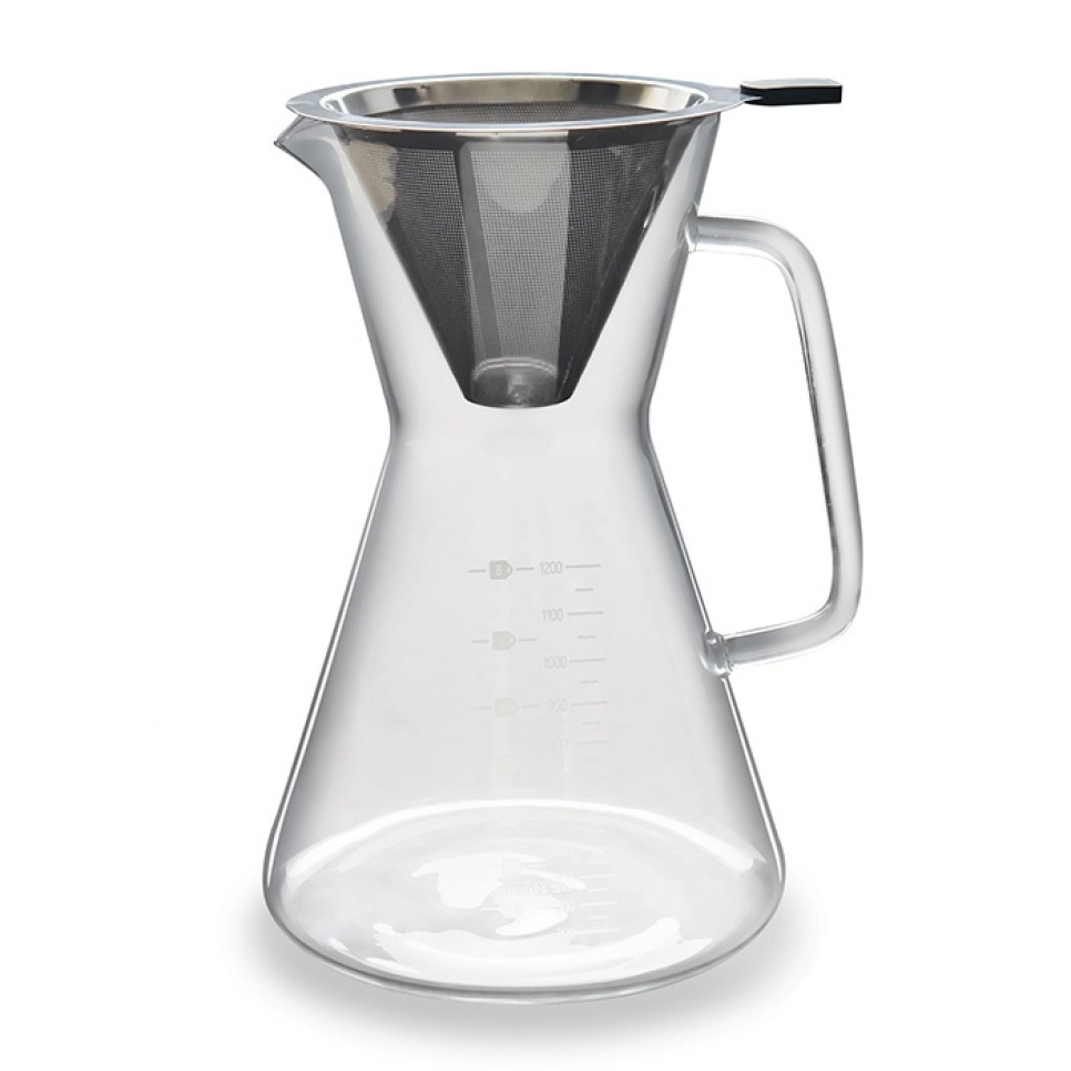Kaffeemaschine, Übergießer mit Glaskanne und Metallfilter - The London Sip in der Gruppe Tee & Kaffee / Kaffee brühen / Pour Over / Filterhalter bei The Kitchen Lab (1451-27823)